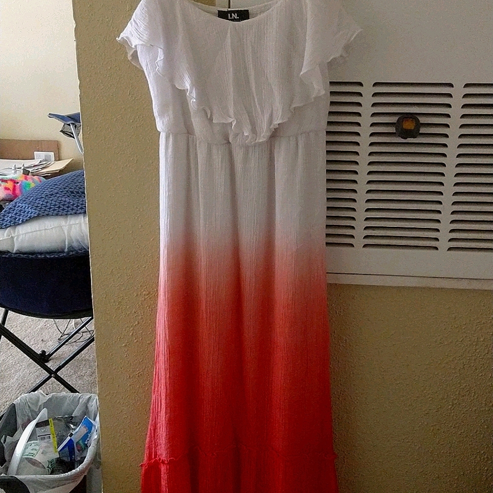 White and pink dress